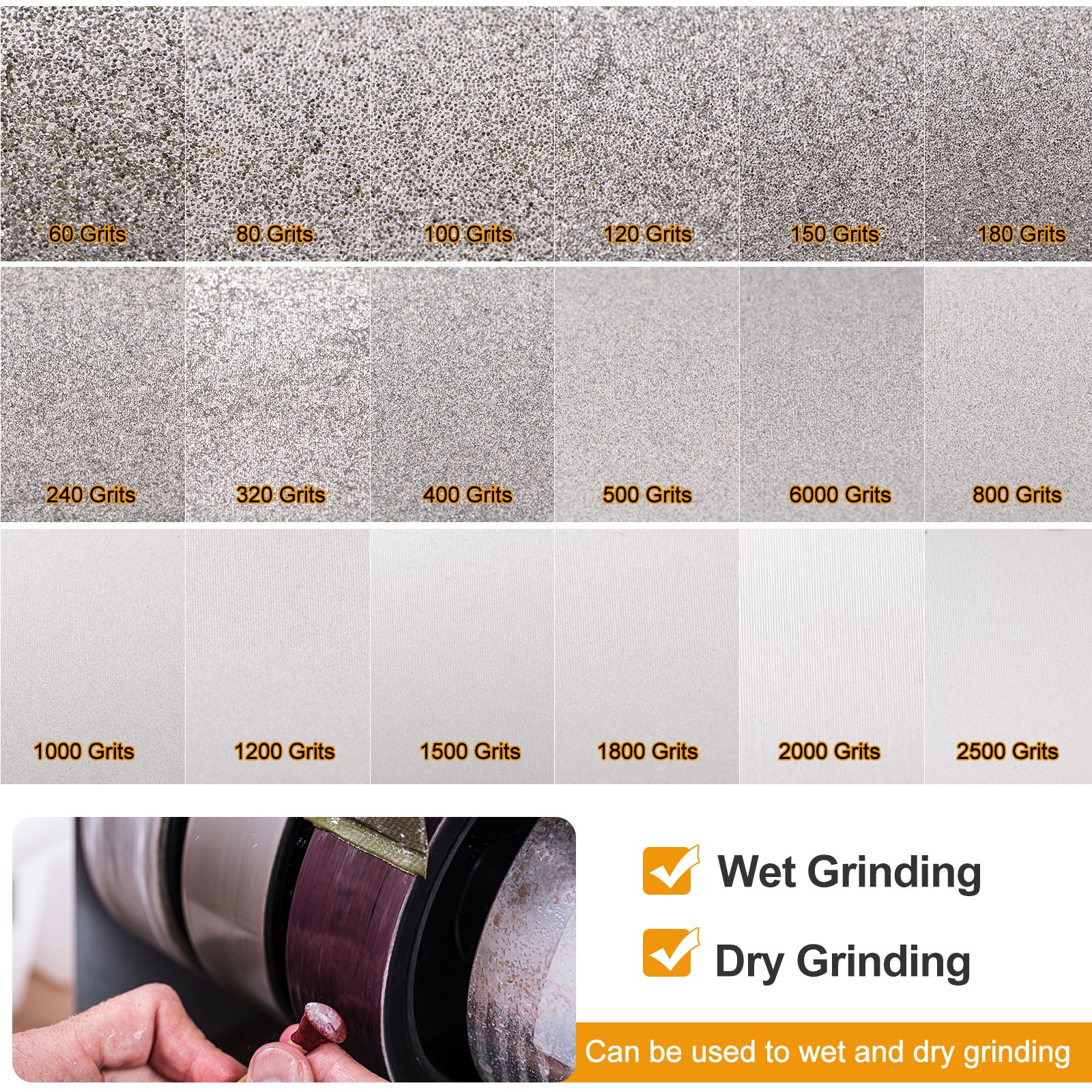 Diamond Lapidary Wheel 6" x 1" Arbor Hole 600 Grit Grinding Wheels