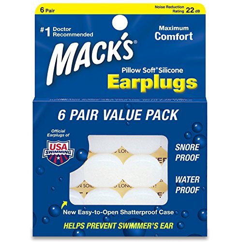 5 Pack Macks Pillow Soft Silicone Earplugs Value Pack 6 Count Each