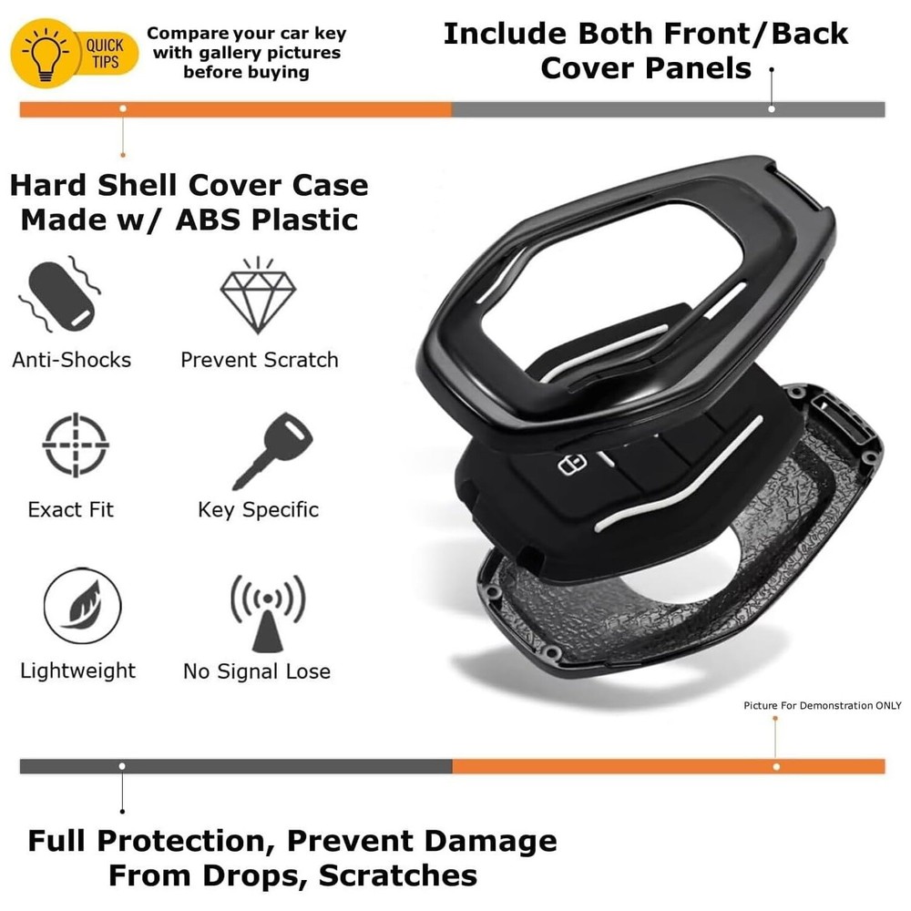 Carbon Pattern Plastic Case Shell For Honda Accord Civic CRV Odyssey Gen1 KeyFob