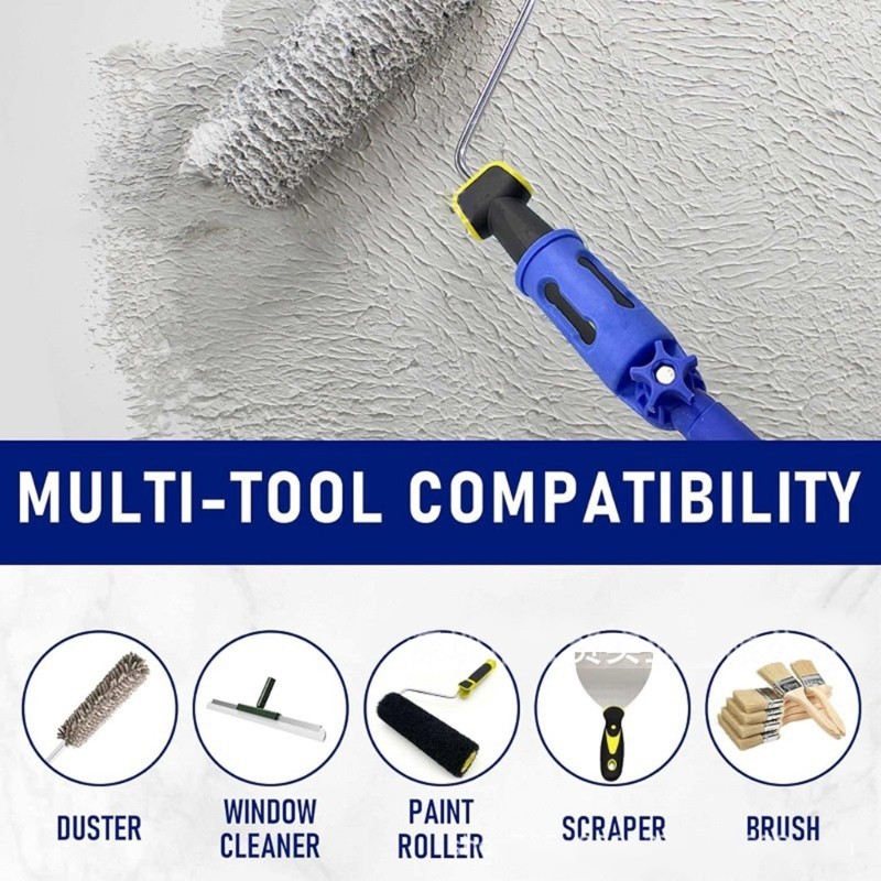 Ergonomic Paint Brush Extender For Angled Ceiling And Wall Surfaces Projects