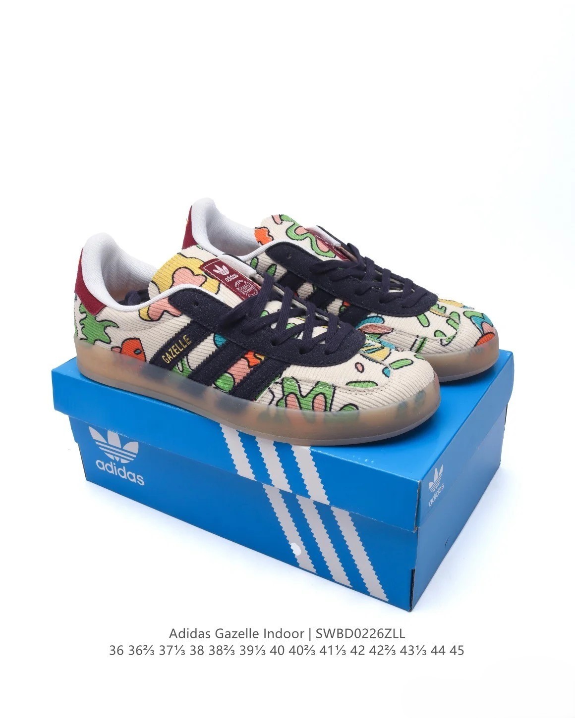 IG2849 Sean Wotherspoon × adida s Gazelle Indoor Corduroy Ecru Tint Shadow Navy