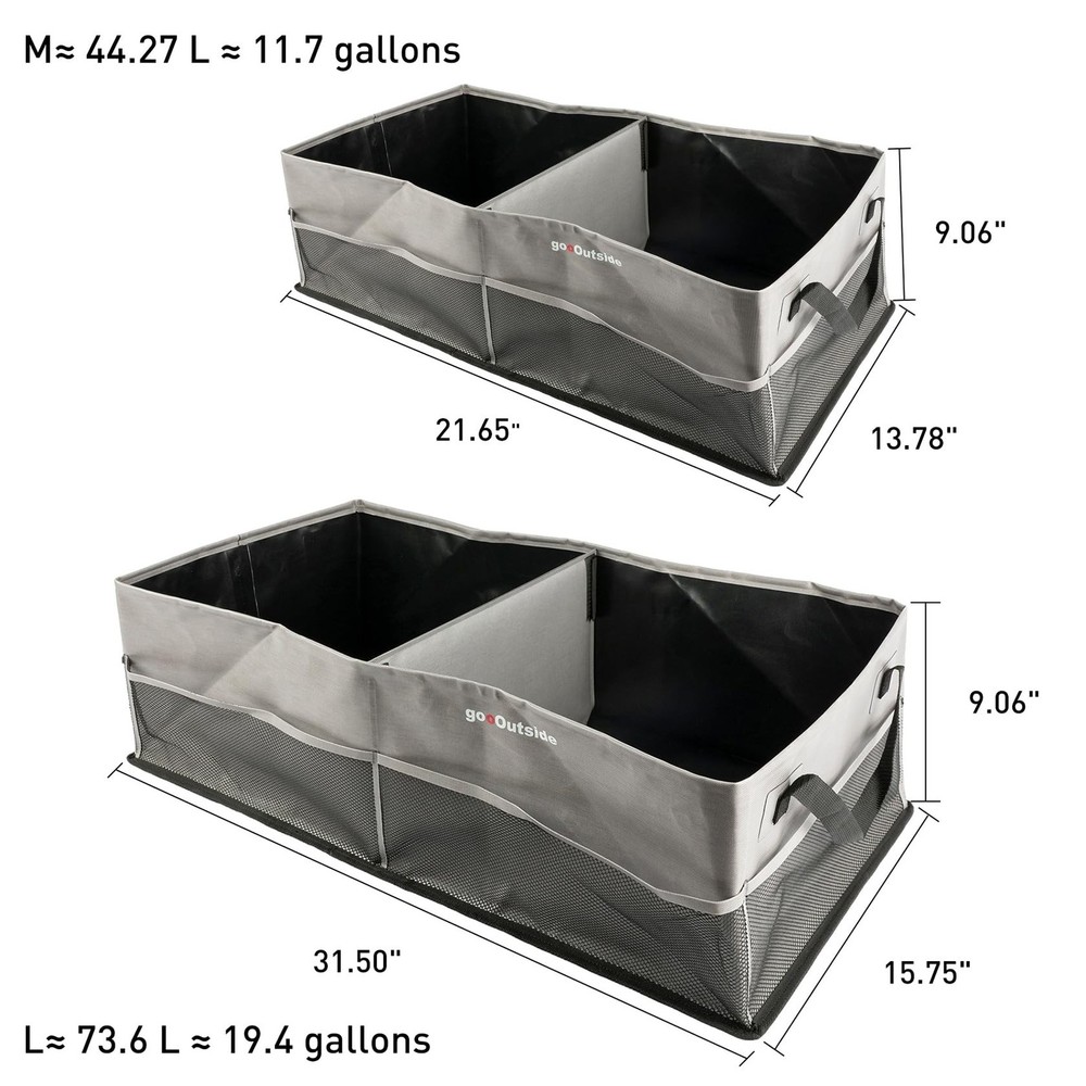HiMagics Collapsible Waterproof Car Trunk Organizer, Soft PVC Storage Bin wit...