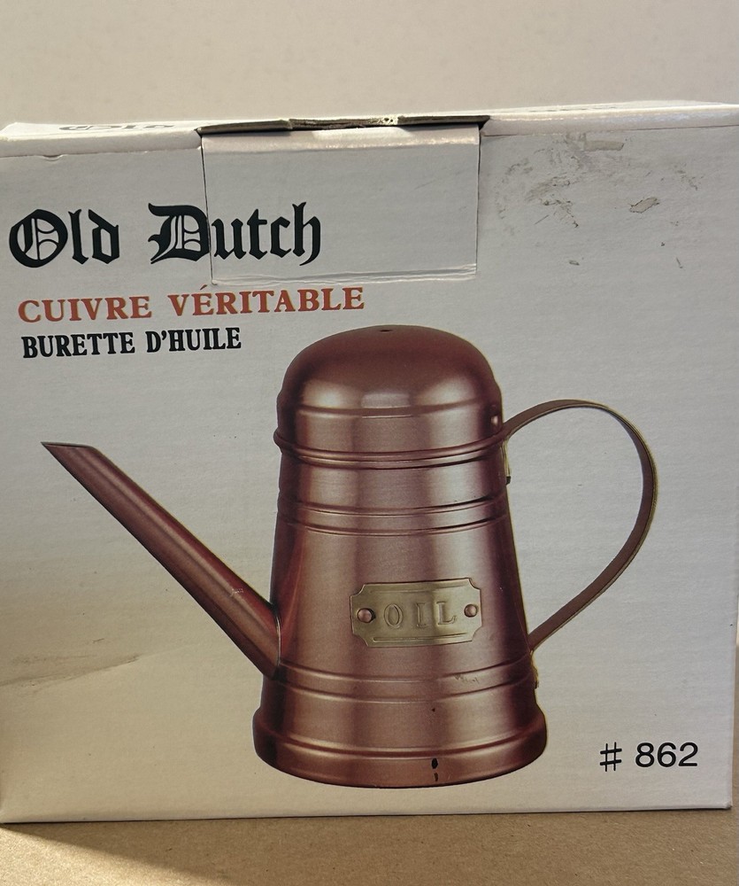 1992 Solid Copper Salad Oil Can 6”