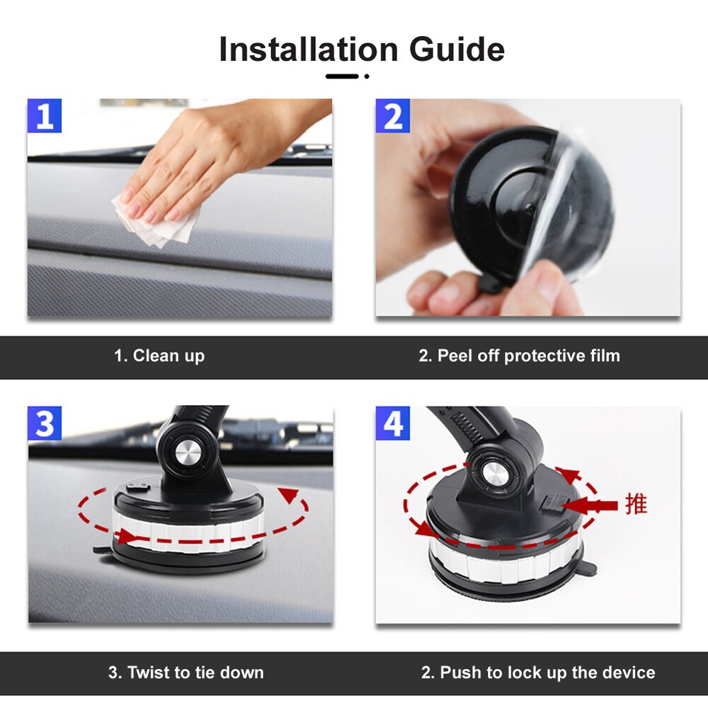 Stand Windshield Dashboard Suction Dash Mount Support Car Phone Holder Trunk GPS