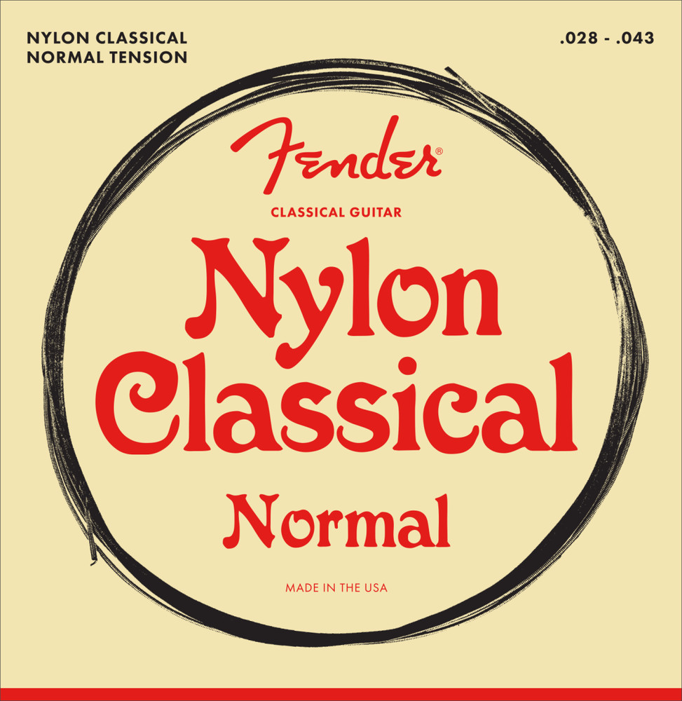 Fender 100 Clear Nylon Tie End Classical Guitar Strings - MEDIUM 28-43