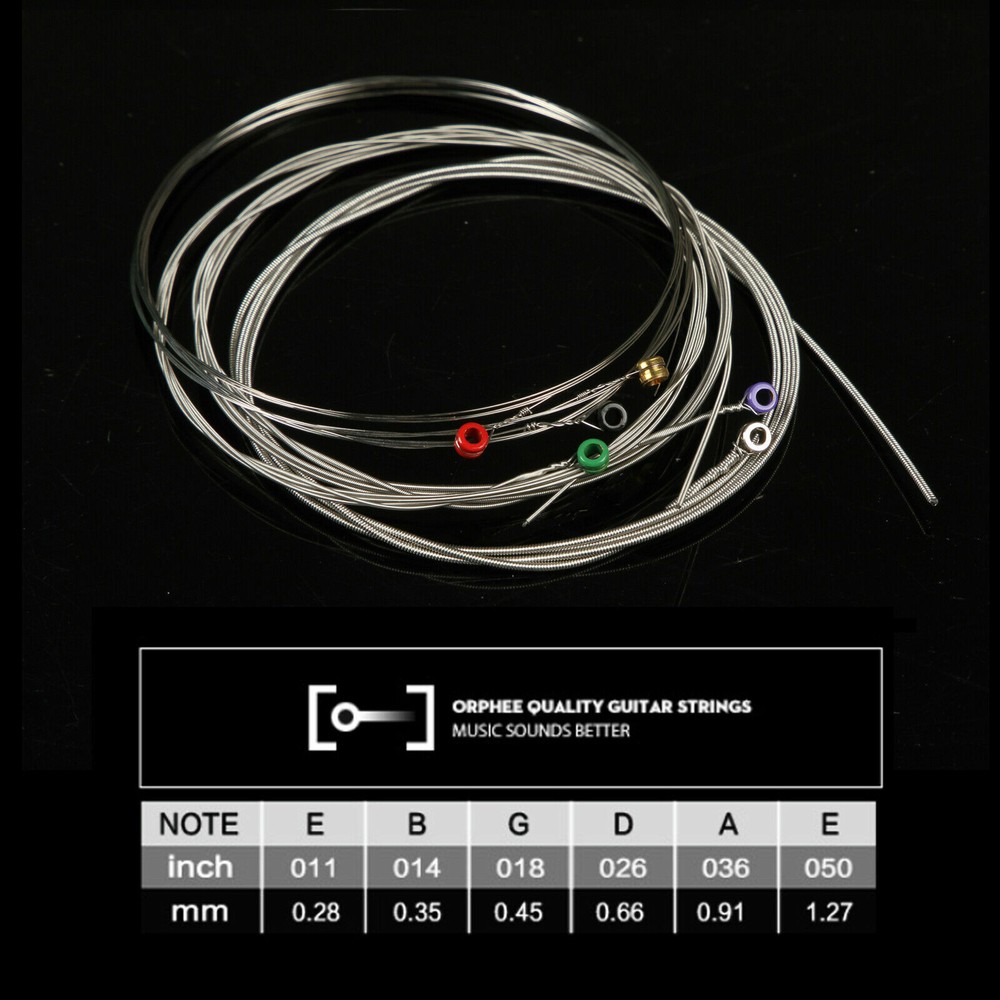 Orphee Electric Guitar Strings 11-50 Hexagonal Core Multi-Pack 10/15/30 Sets