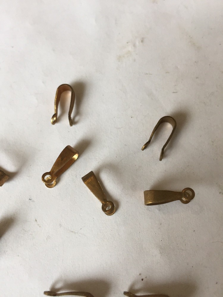 10 Vintage Brass Bails