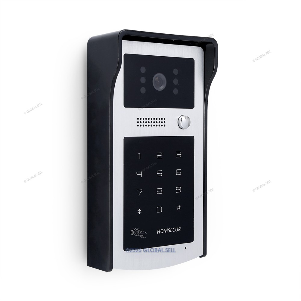 7inch Hands-free Video Door Entry Security Intercom with Keyfobs Password Keypad
