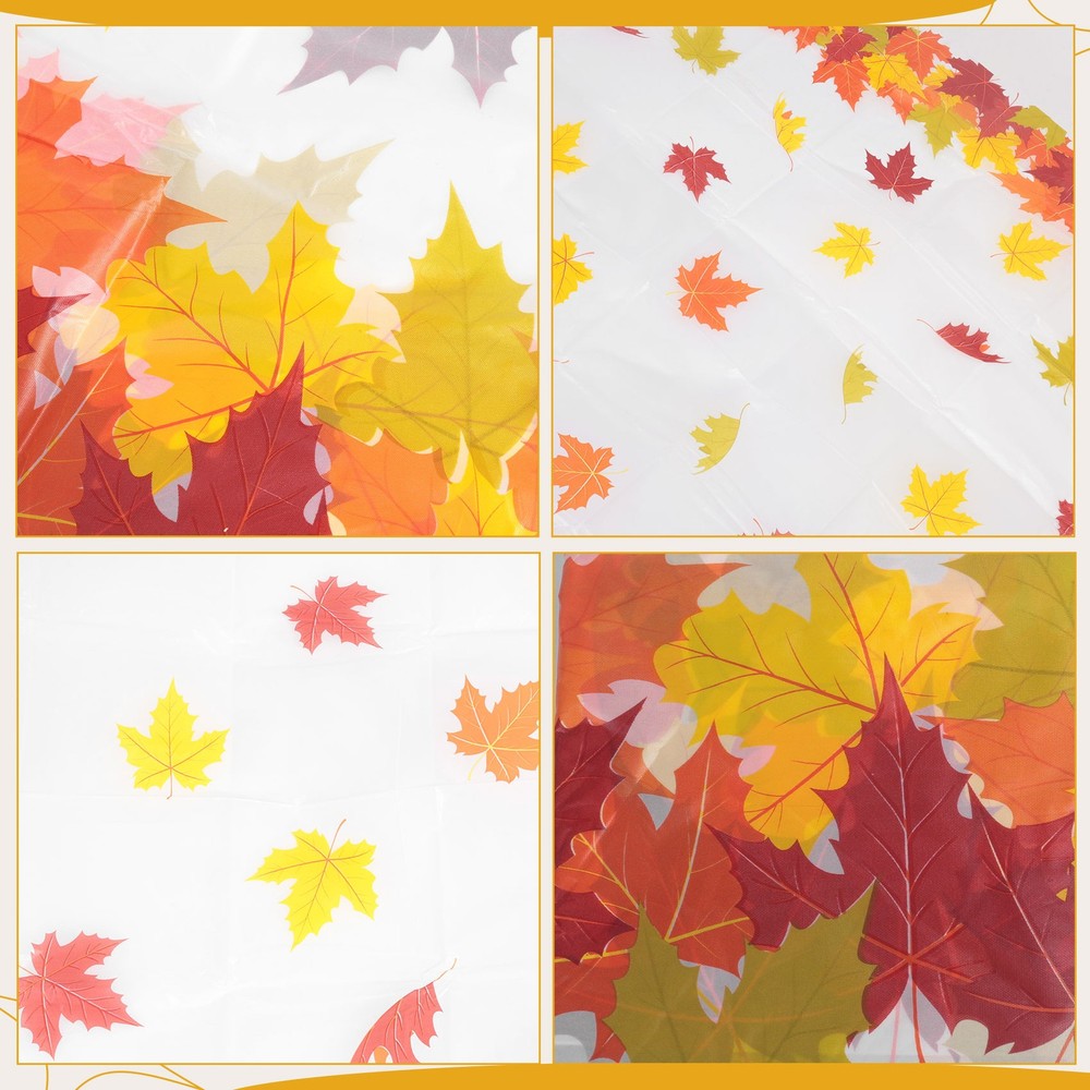 2X(Thanksgiving Autumn Leaf Tablecloth Autumn Leaf Tablecloth Rectangular4461