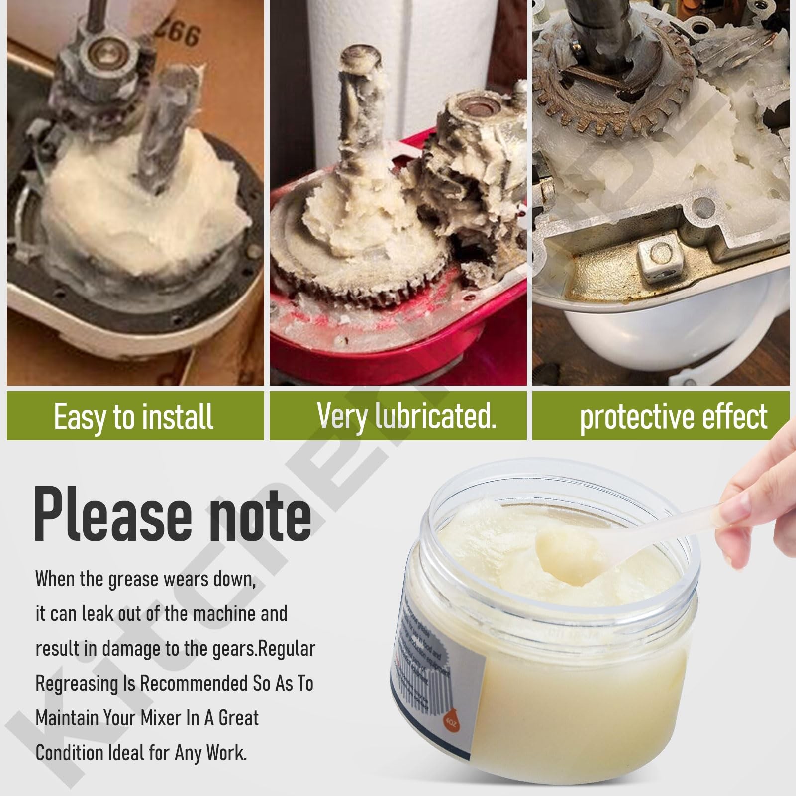 4 Oz Food Grade Grease for Kitchenaid Stand Mixer, Universally Compatible...