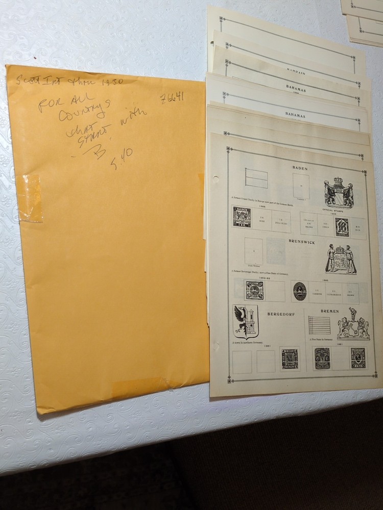 APC Z6641 Scott international pages that have countries starting with letter b