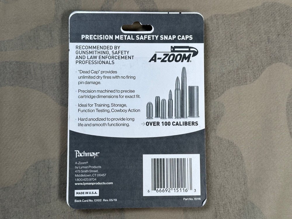 A-Zoom 15116 9mm Luger Snap Caps - 5 Pack
