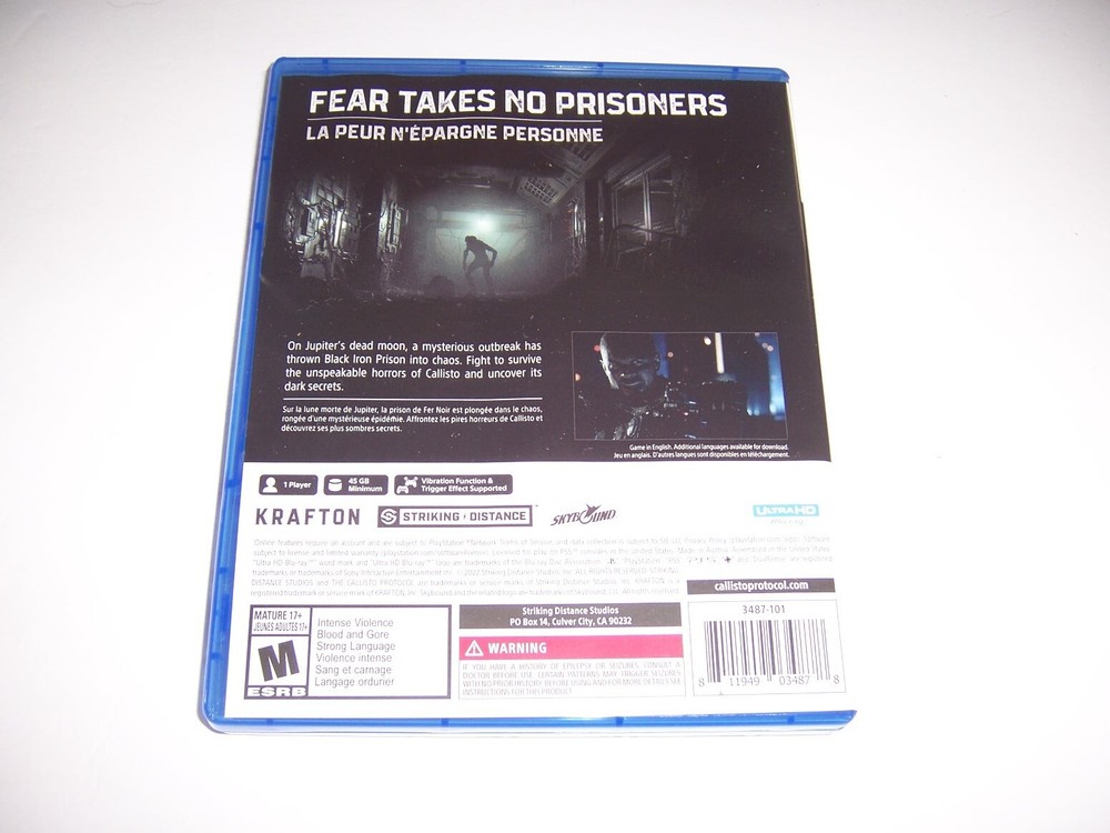 Authentic Box Case Replacement ONLYPlayStation 5 PS5 The Callisto Protocol