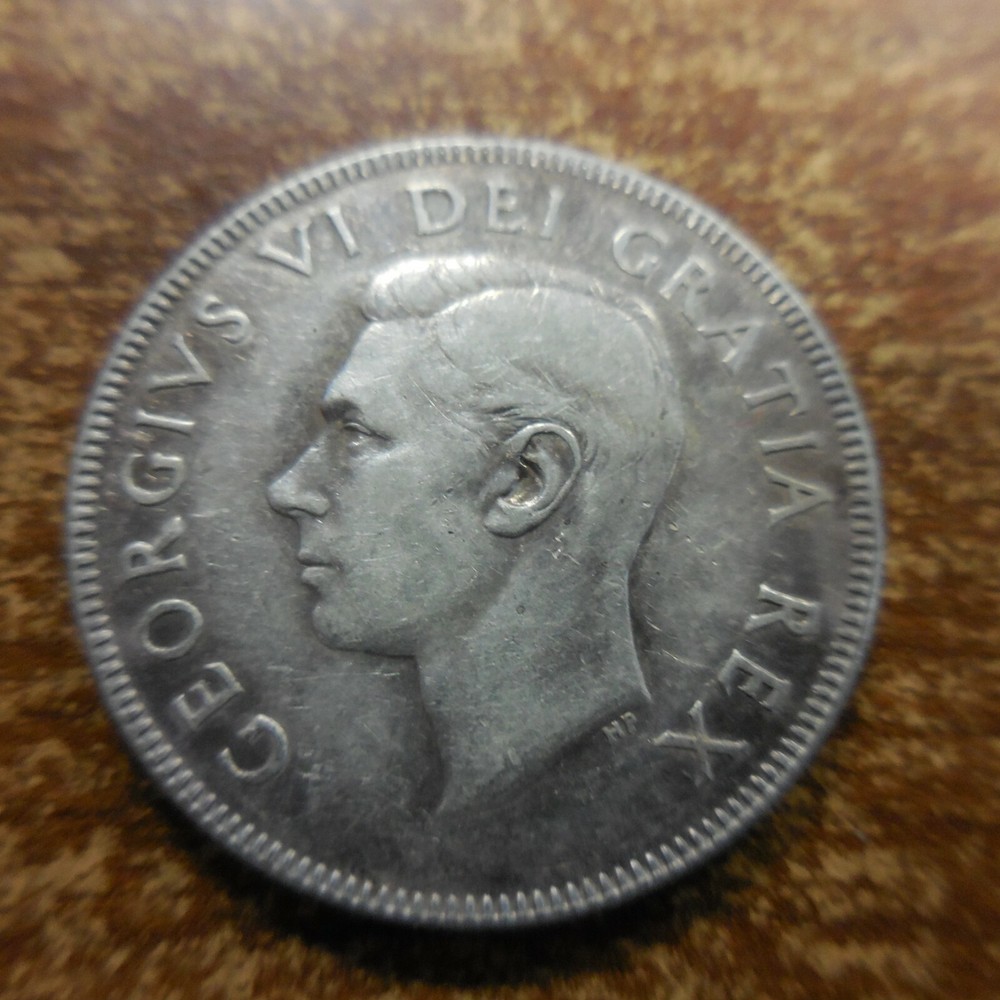 1952 Canada 50 Cents Silver Silver Coin