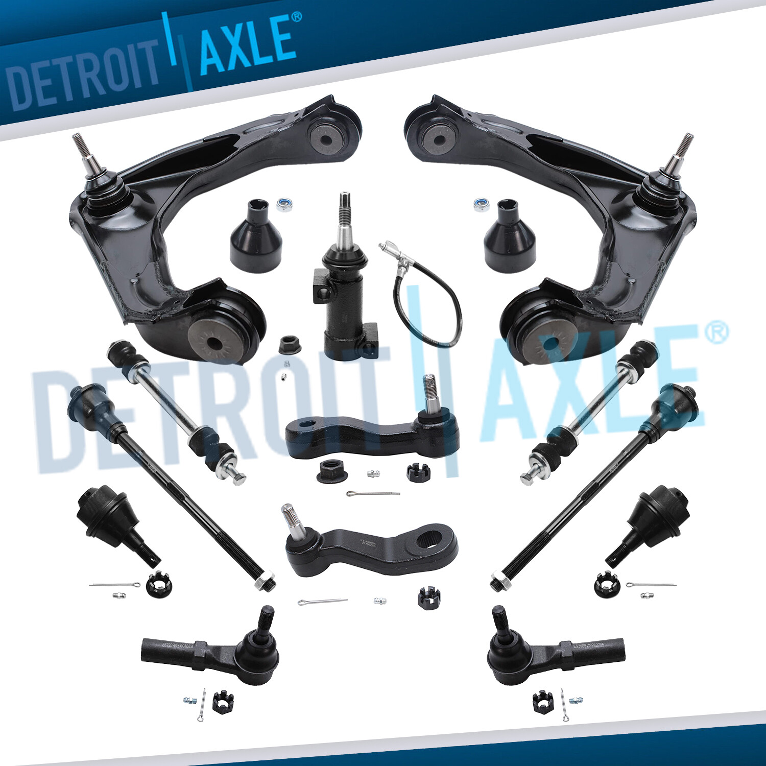 Front Upper Control Arms Tie Rods for Chevy Silverado GMC Sierra 3500 2500 HD H2