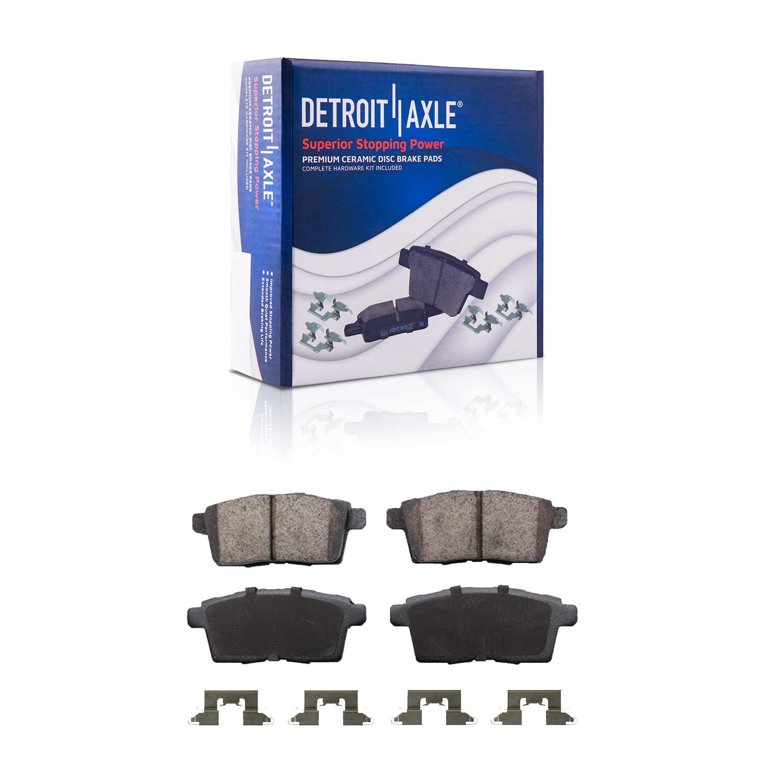 Front & Rear Ceramic Brake Pad & Hardware Ford Edge Lincoln MKX Mazda CX-7 CX-9