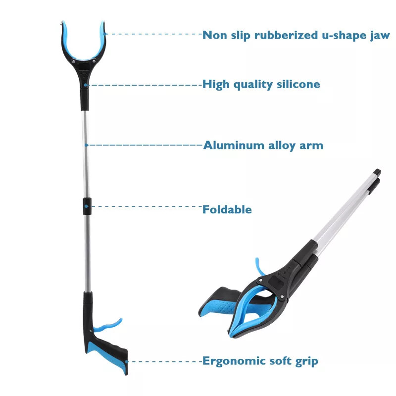Grabber Pick Up Tool Extended Garbage Reaching Stick Trash Picker Folding