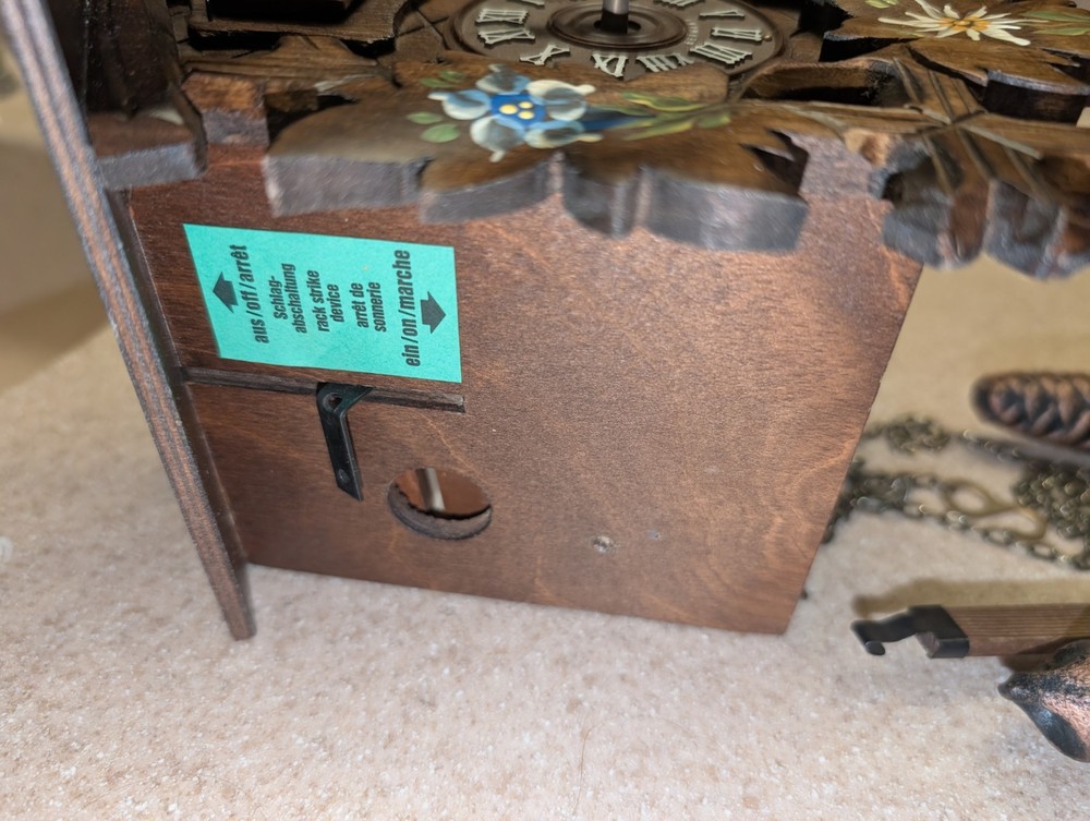 West Germany Cuckoo Wall Clock Authentic Mechanical Vintage Small