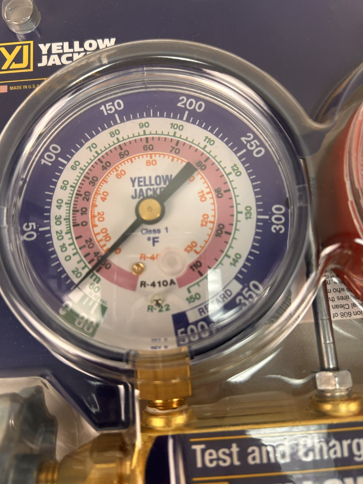 Yellow Jacket Manifold Gauge 42001 No Hoses for R22 R410A R404A 3-1/8 in. Gauges