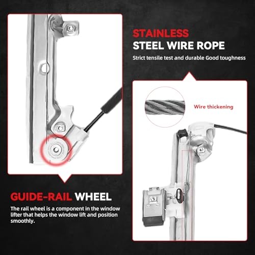 Front Left Driver Side Power Window Regulator with Motor Assembly - Compatible