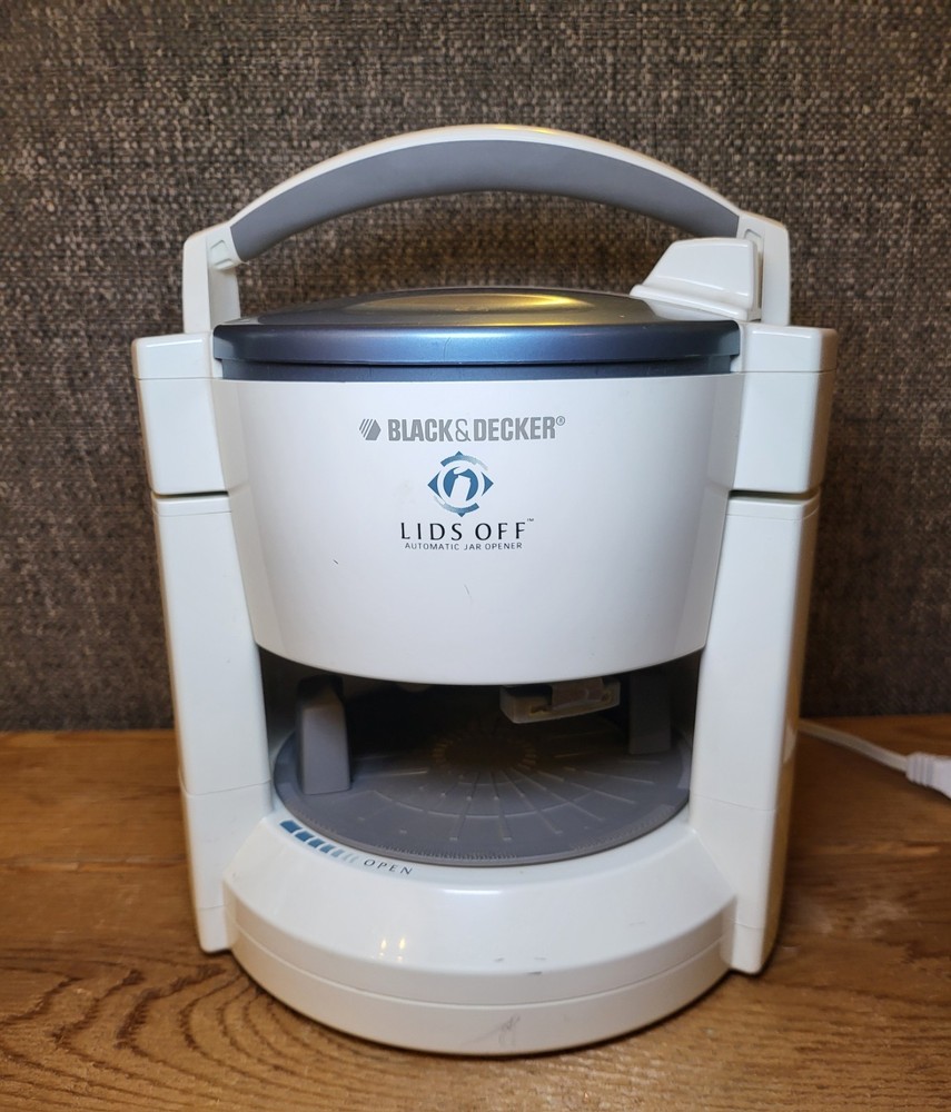 Black & Decker Lids Off Automatic Jar Opener Model JW200 White