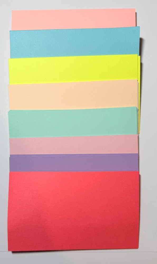 500 Count 3x5 Blank Colored Index Cards Flashcards for Notes