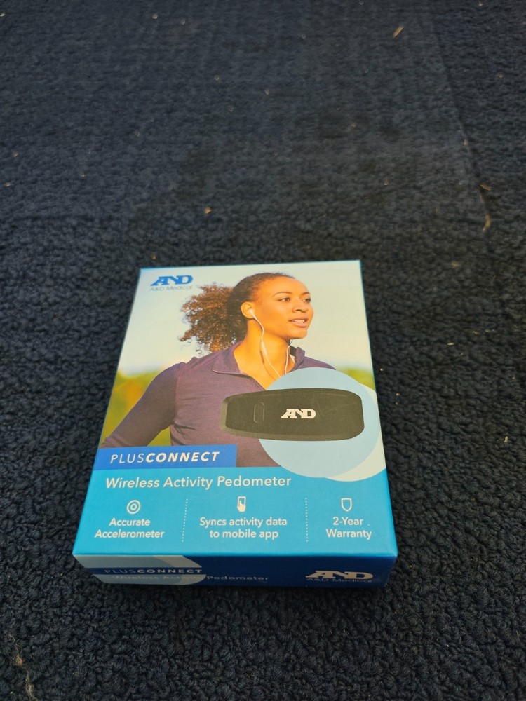 (QTY 2) A&D Wireless Activity Pedometer PlusConnect Accurate Accelerometer Black