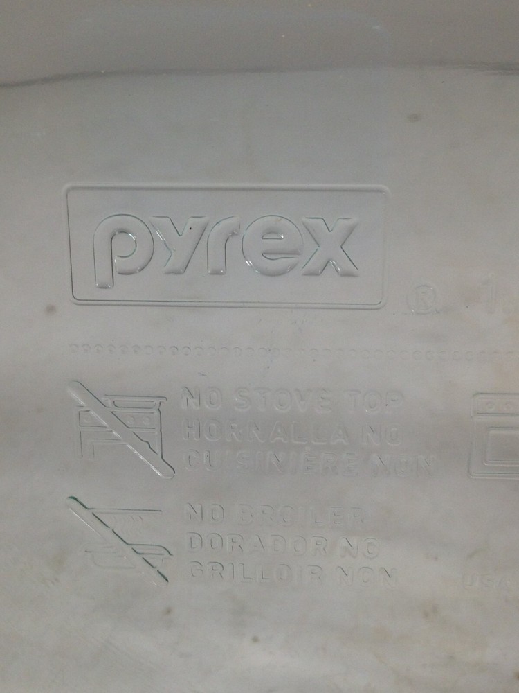 PYREX C213 Blue Tint Glass Loaf Pan Baking Dish