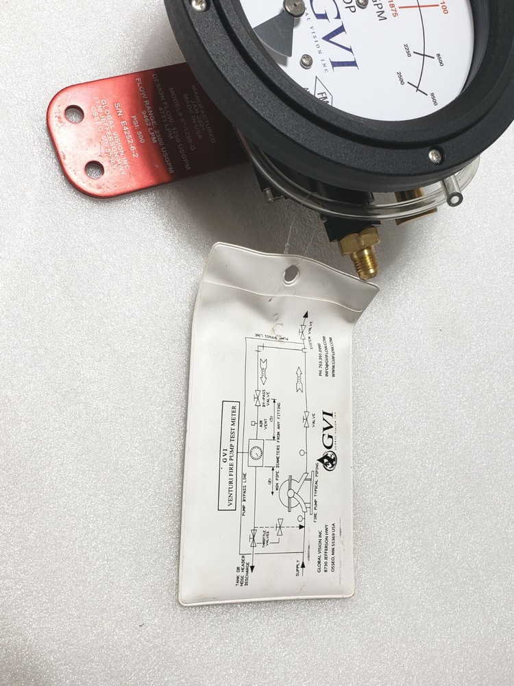 Global Vision GVI Model #8"-1250 Fire Pump Flow Test Meter