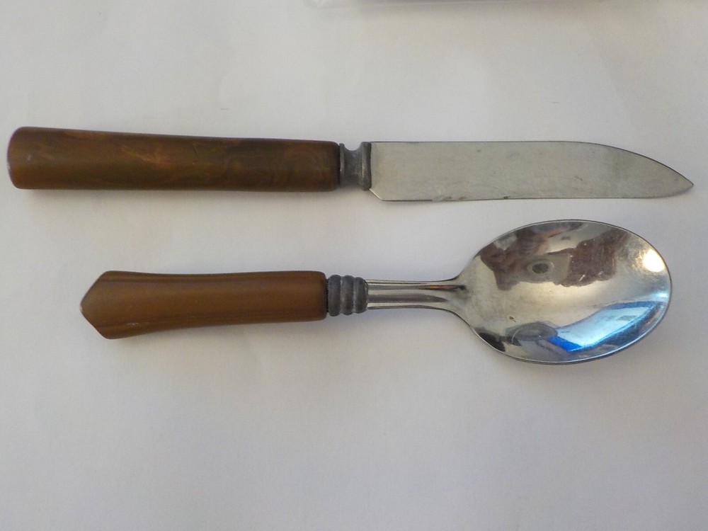 Vintage Bakelite Spoon Knife Unmatched