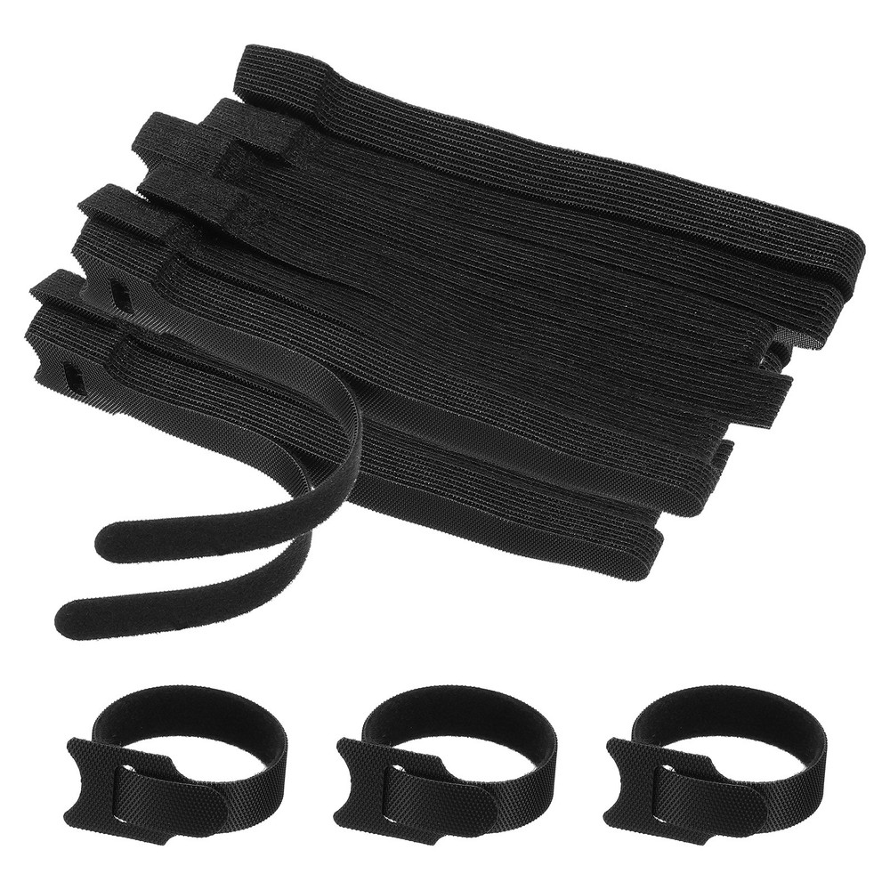 130Pcs 6" Reusable Cable Ties Adjustable Cable Management Ties Black