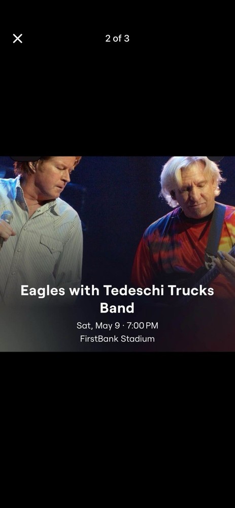 1 Eagles Ticket Nashville TN For May 9th