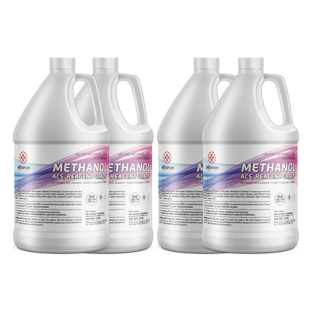 Methanol ACS Reagent Grade - 4 Gallon Case