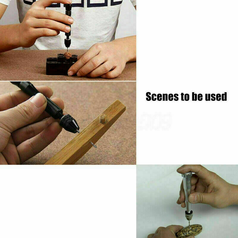 49PCS Precision Pin Vise Hobby Drill Bits with Model Twist Hand Drill Bits Set