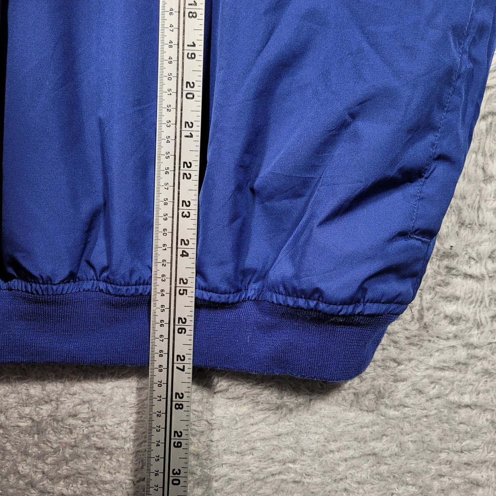 IZOD Golf Windbreaker Jacket Mens Medium Blue Pockets Pullover