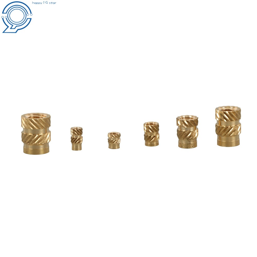 350Pcs M2-M6 Threaded Inserts, Female Thread Metric Knurled Nuts Assortment Kit