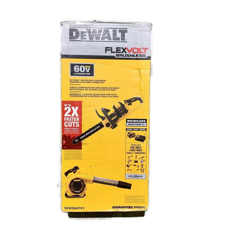 DEWALT DCKO667X1 FLEXVOLT 60V 60-Volt MAX Cordless Chainsaw & Blower Combo Kit