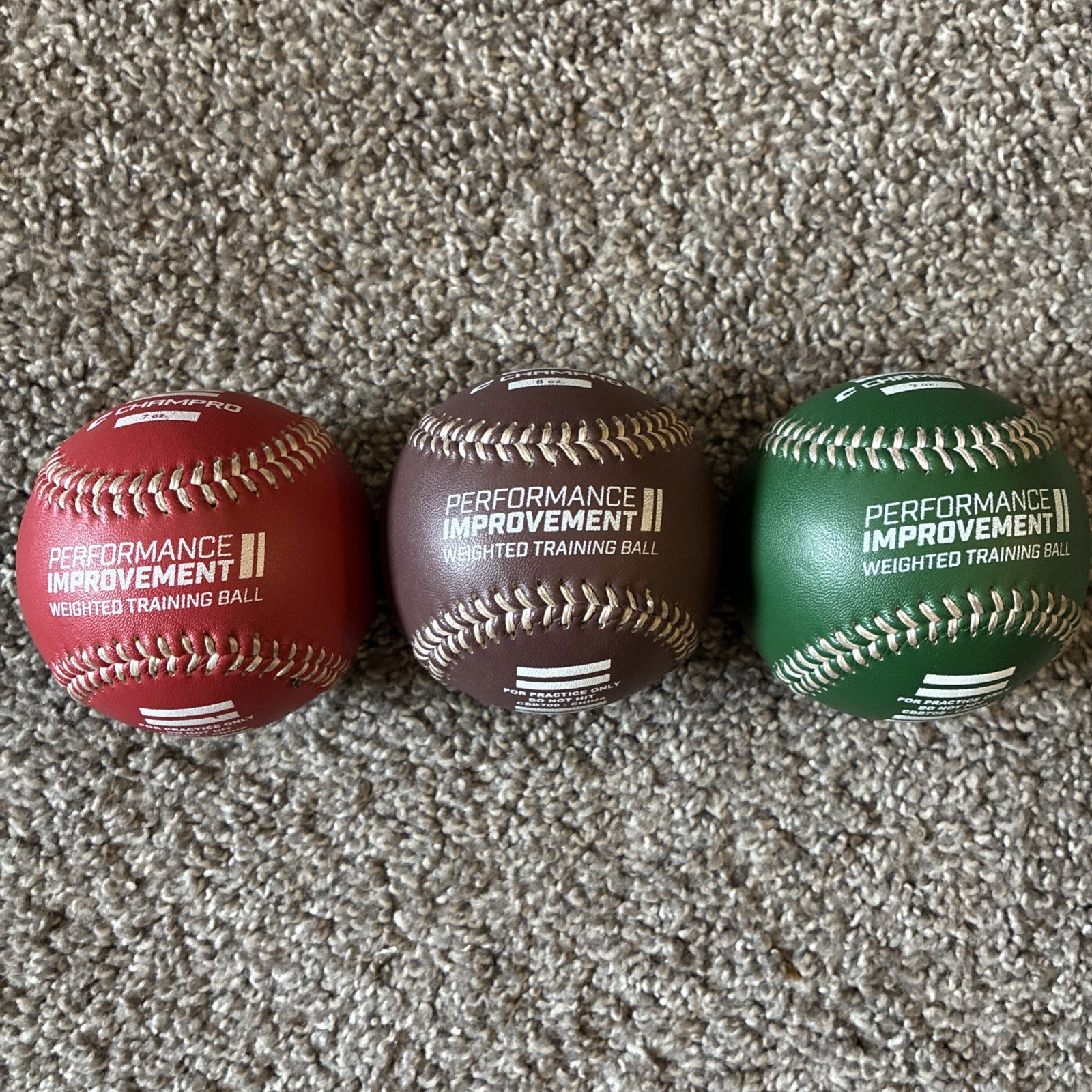 Champro Weighted Training Baseballs 7oz, 8oz and 9oz Performance Improvement II