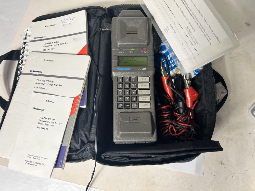 Tektronix CT100 CrafTEK Subscriber Loop Test Set CT 100 with Case Excellent cond