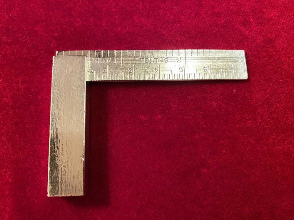 VINTAGE OLD SCHOOL SOLID BRASS SQUARE TECHNICAL DRAUGHTSMAN - 7.5cm