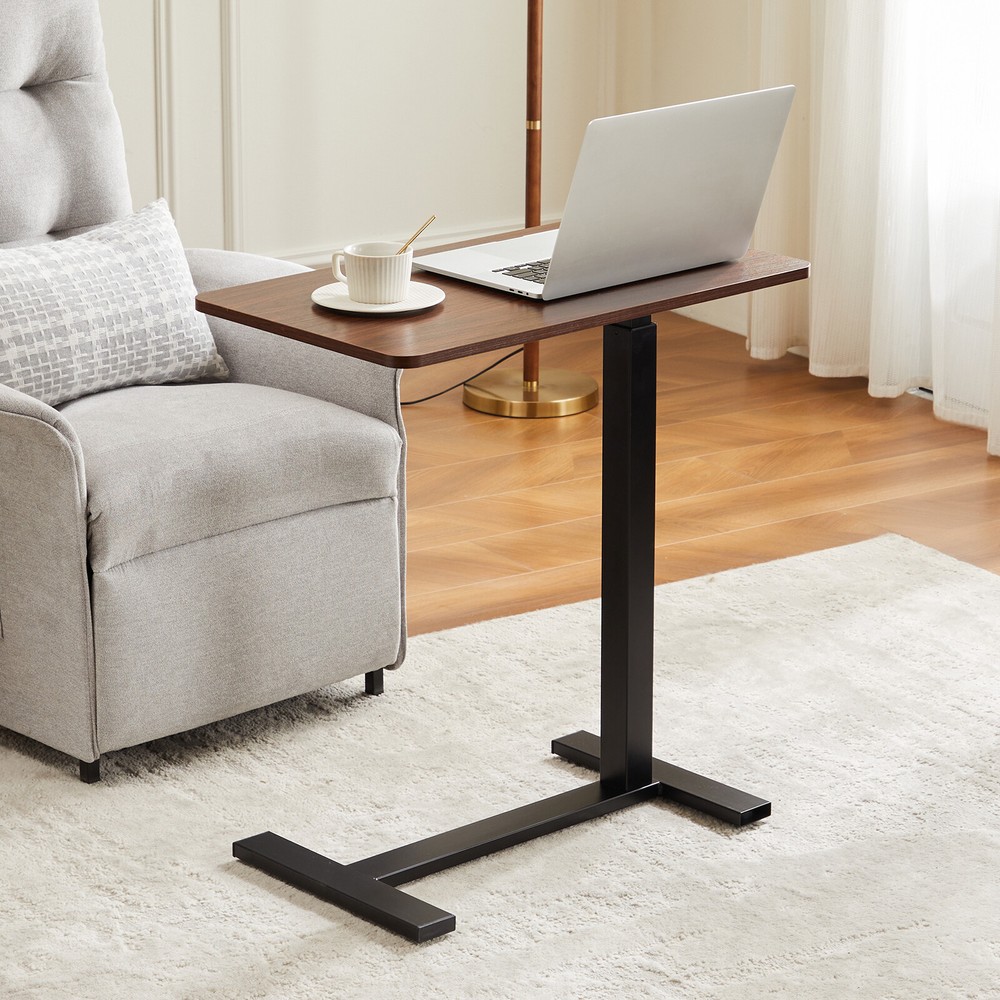 Adjustable Rolling Bedside Table with Wheels for Home Office, Perfect for Laptop