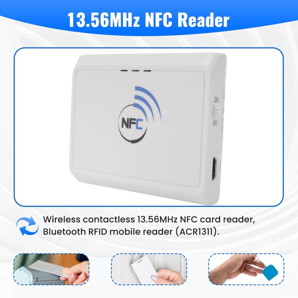 Contactless 13.56MHz NFC Reader Bluetooth Android RFID Mobile Card Reader3327