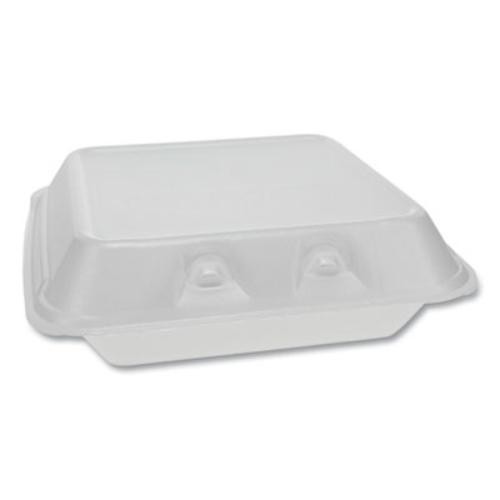 Pactive YHLW07010000 Foam Hinged Containers, Small, White