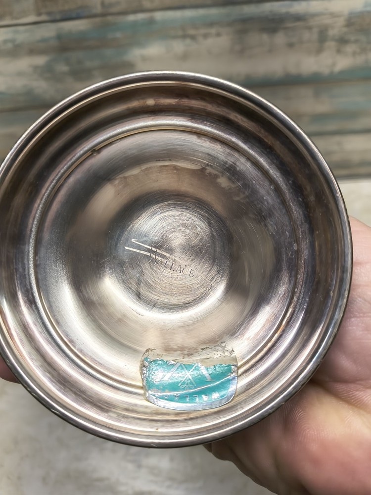 Wallace Baroque footed compote/candy dish silverplate