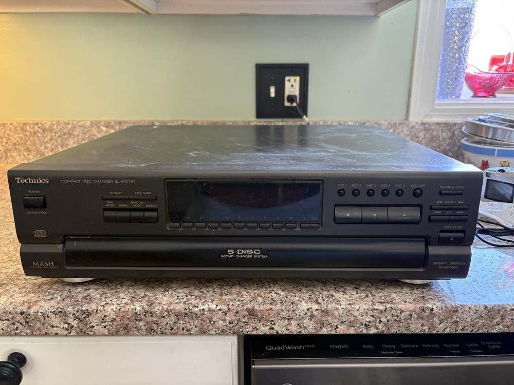 Technics SL-PD787 5 Disc Compact Disc Changer Rotary Changer System- WORKS!