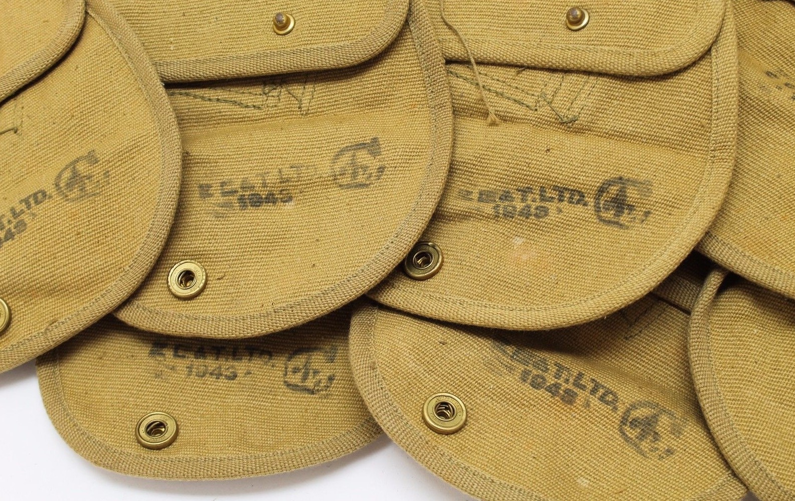 1943 British 455 Webley holster tan canvas fits US 45 clear markings each E9336