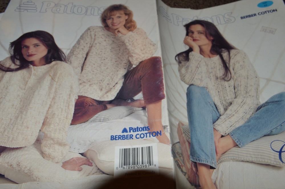 Patons Knitting Pattern Book 586 Berber Cotton Casual Knits