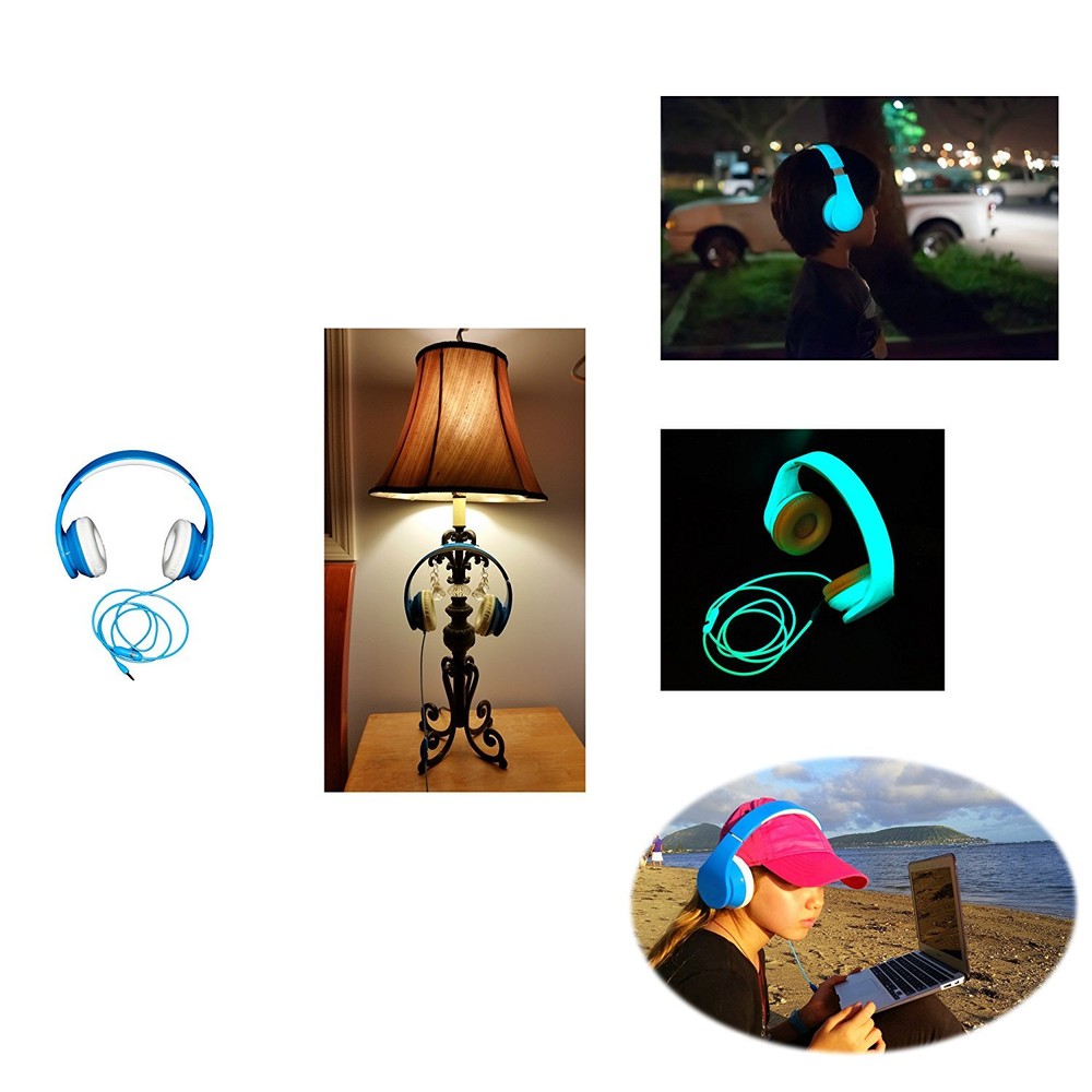 Glow Headphones with Microphone Designer Headset Compatible with iPhone Android