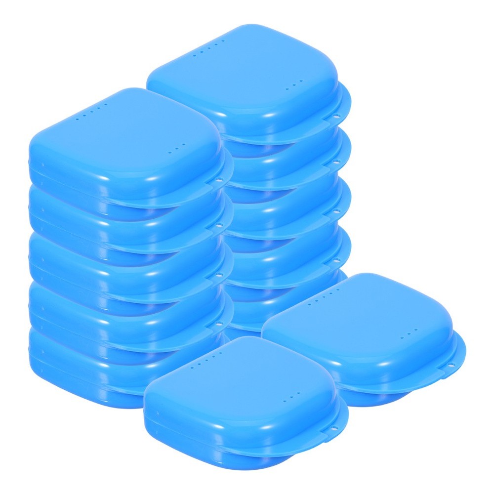 12 Pcs Leakproof Retainer Case Denture Retainer Case With Holes For Travel Use