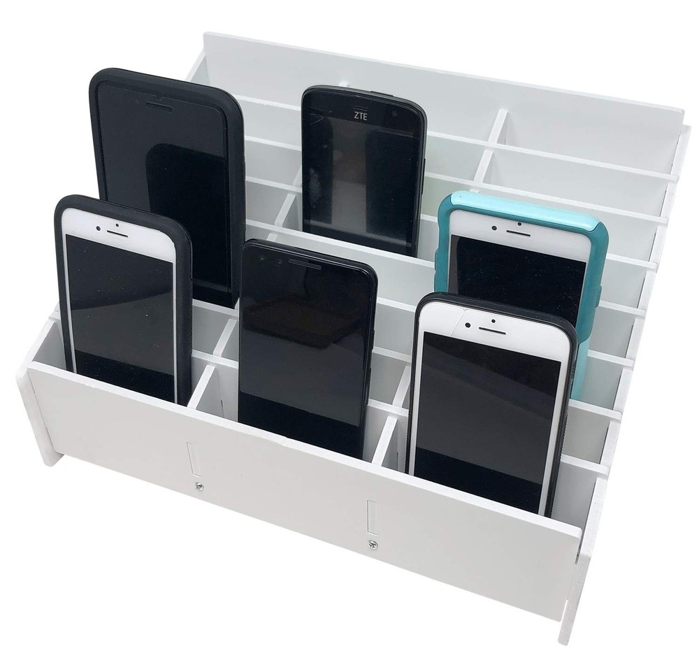 Classroom Cell Storage Cubby and Calculator Storage Caddy Box - 24 Slots Cell...